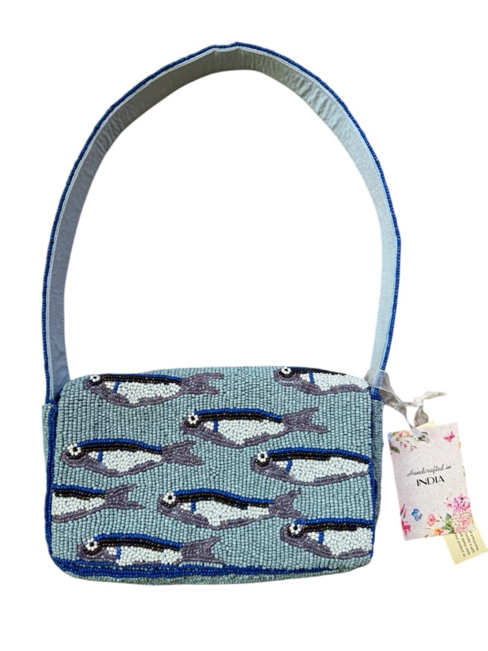 Made in India Beaded Sardine Mini Bag